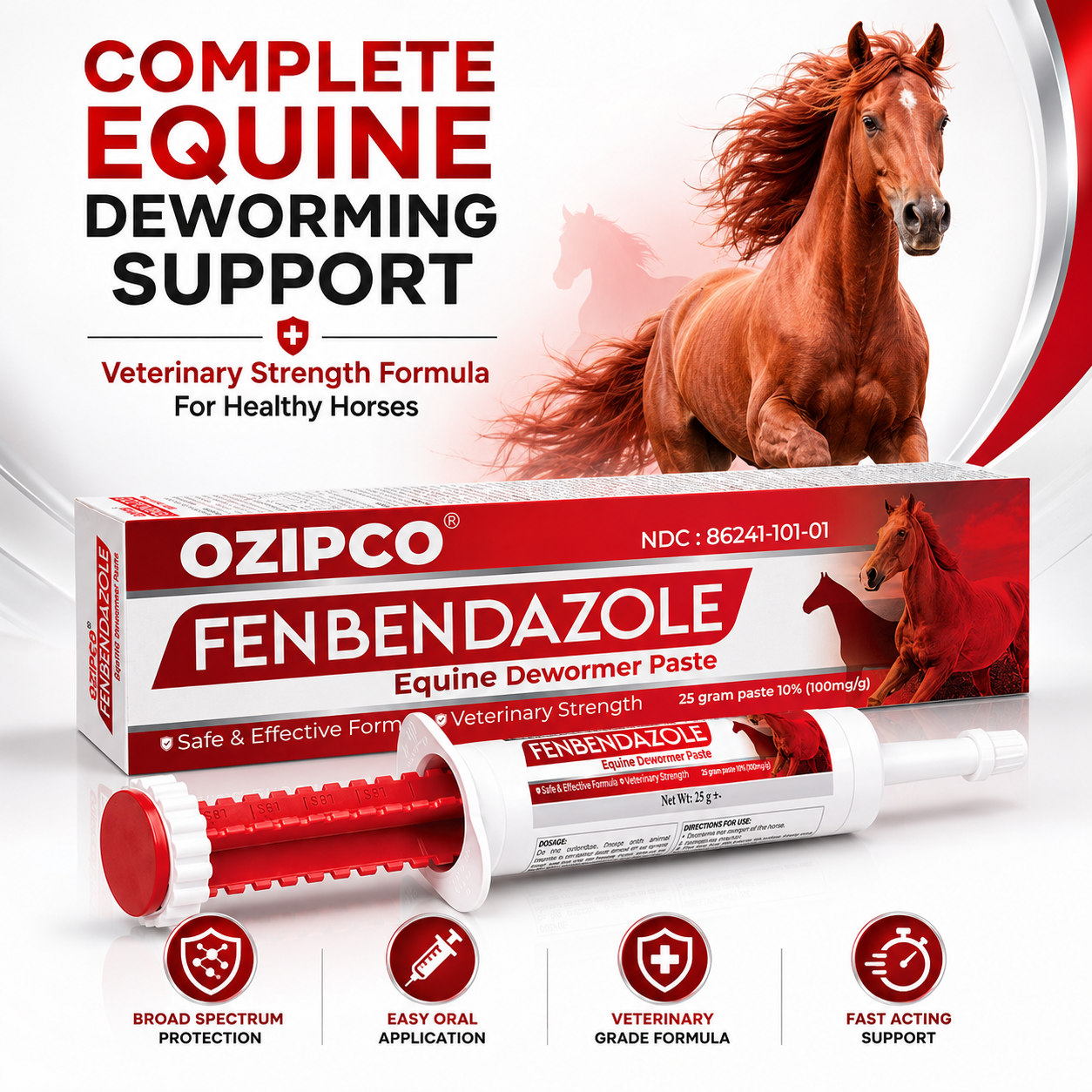 1.1 Horse Dewormer Paste - Fenbendazole - Image 1